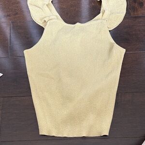Zara Cream Ruffle Strap Tank Top